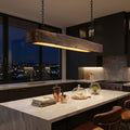 Modern Wooden Beam Pendant Light For Modern Dining Room