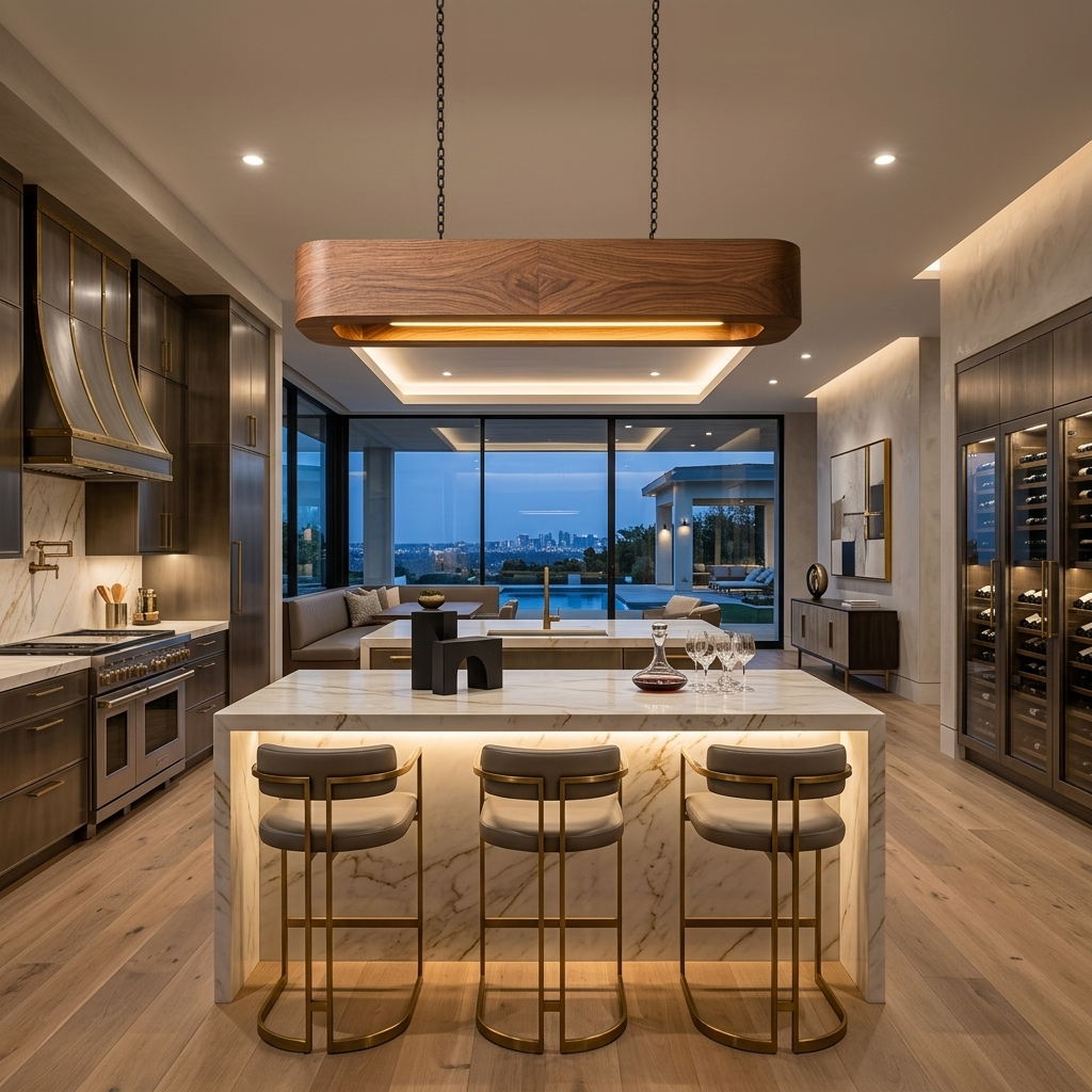 Modern Wooden Pendant Light For Kitchen