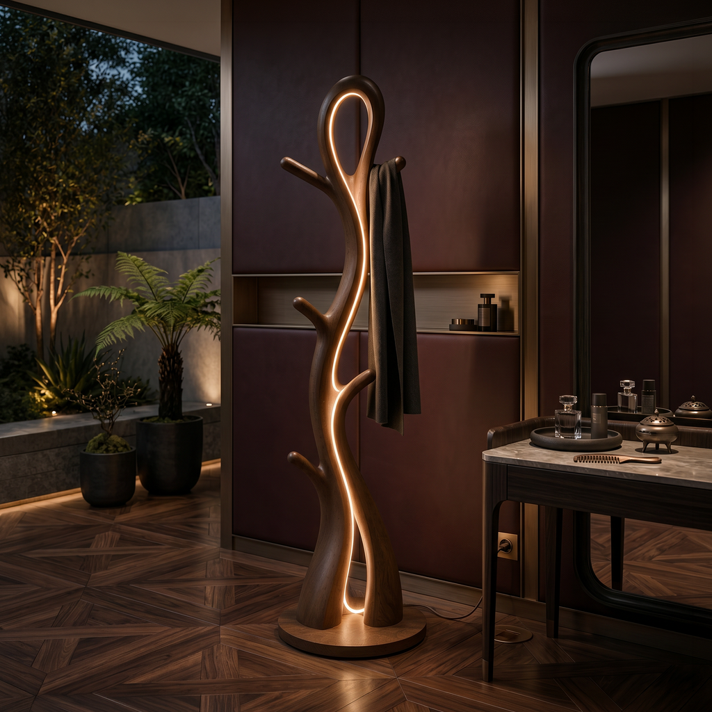 Contemporary Botanical Lamp With Hooks For Lounge