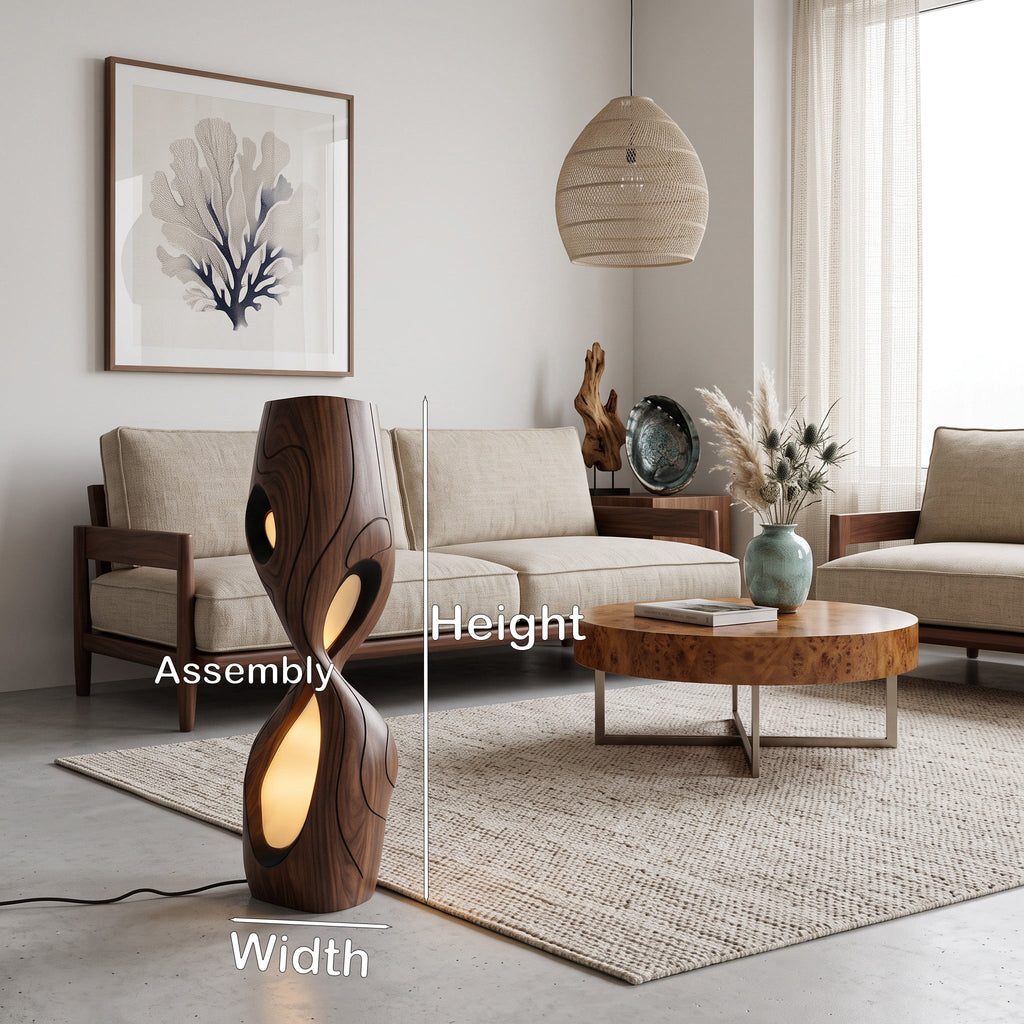 Modern Sculptural Floor Lamp For Living Room Or Bedroom
