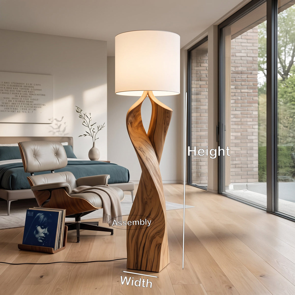 Modern Twisted Floor Lamp For Bedroom Or Living Room