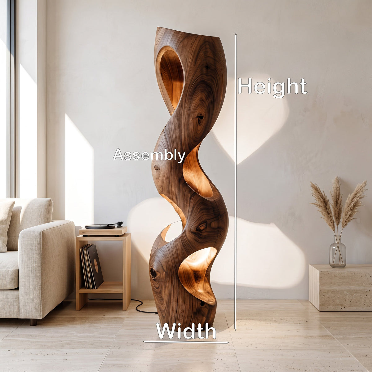 Organic Sculptural Floor Lamp For Modern Living Room