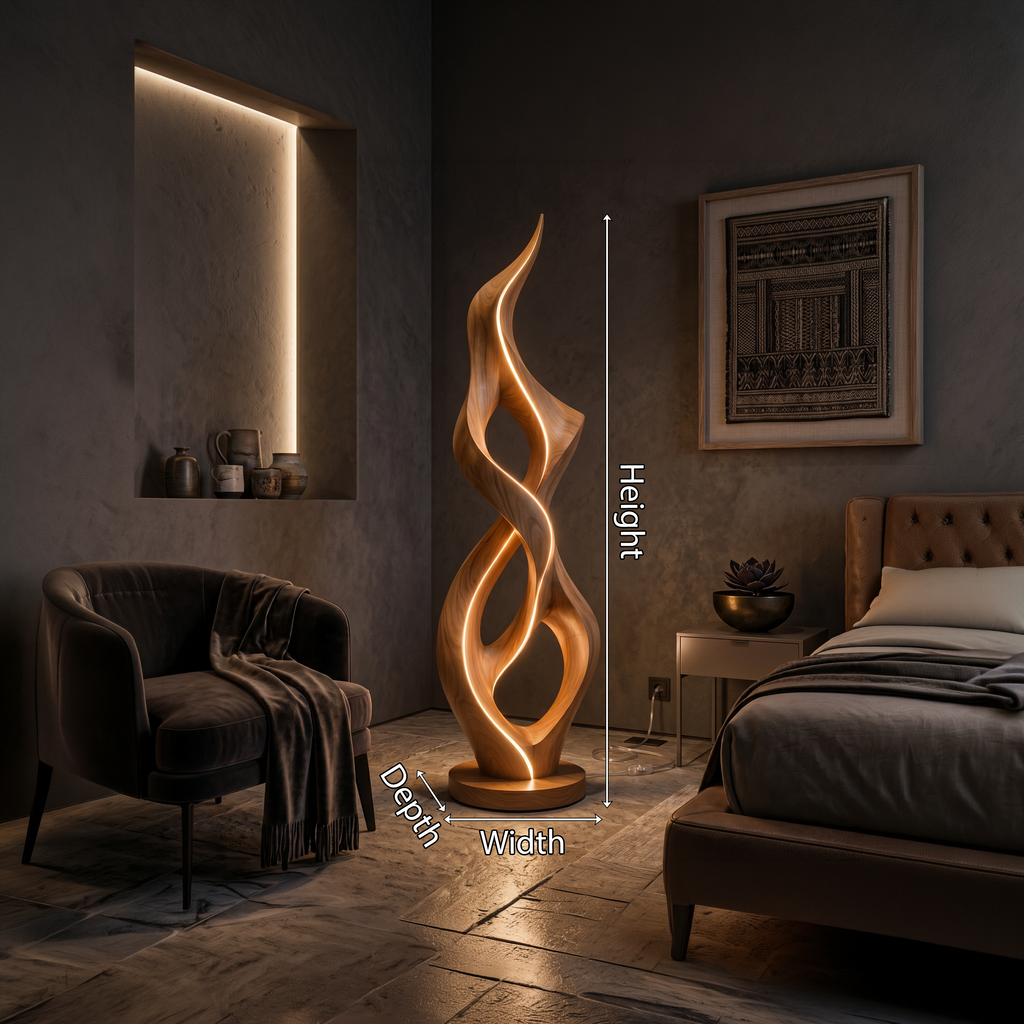 Organic Twist Floor Lamp For Cozy Living Room