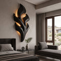 Organic Leaf Wooden Wall Lamp For Bedroom Decor