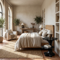 Artistic Wooden Two Tier Nightstand Sculptural Base For Bedroom