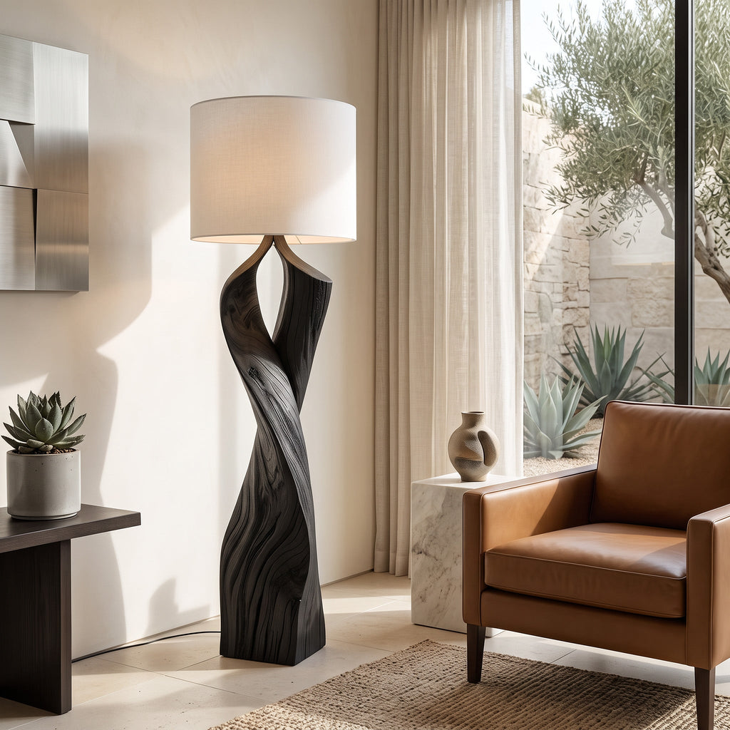 Modern Twisted Floor Lamp For Bedroom Or Living Room