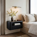 Organic Wall Mounted Bedside Table With Drawer For Bedroom