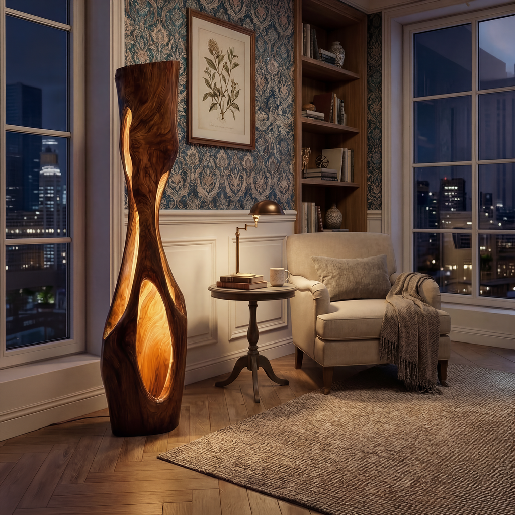 Modern Sculptural Table Lamp Living Room Bedroom Kitchen Corner