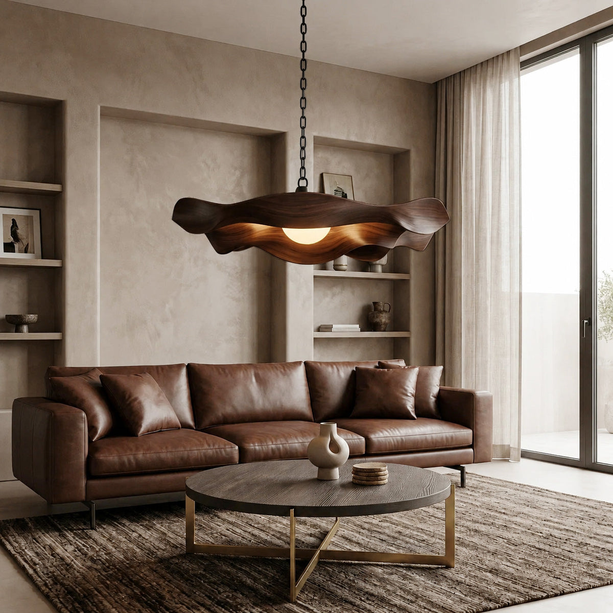 Modern Sculptural Pendant Light For Living Room