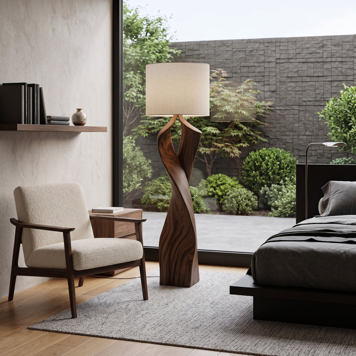 Modern Twisted Floor Lamp For Bedroom Or Living Room