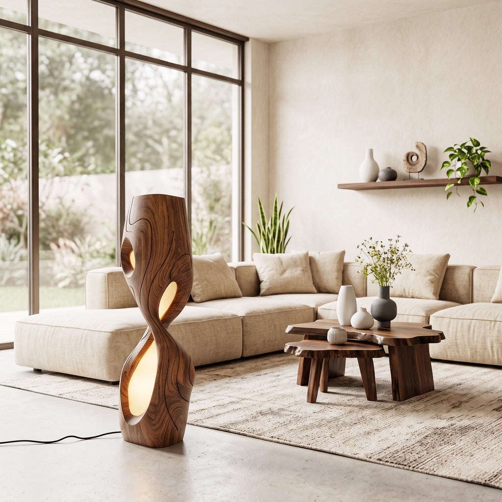 Modern Sculptural Floor Lamp For Living Room Or Bedroom