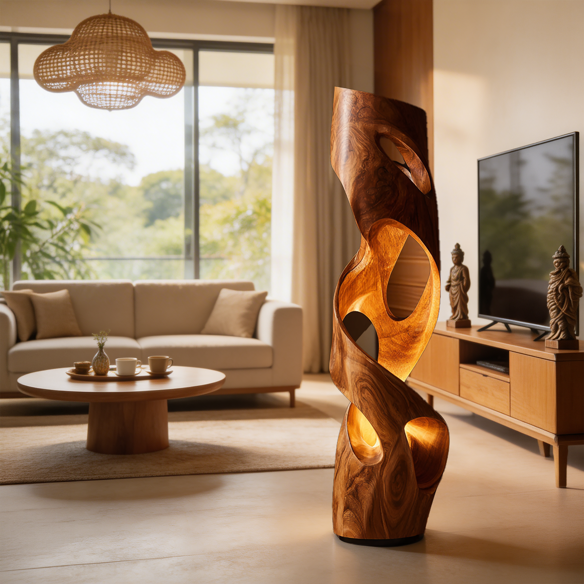 Organic Accent Lamp Living Room Kitchen Dining Room Corner Space