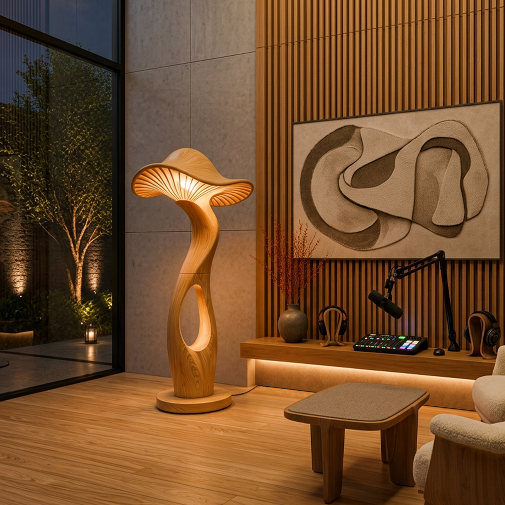 Modern Toadstool Floor Lamp For Lounge Area