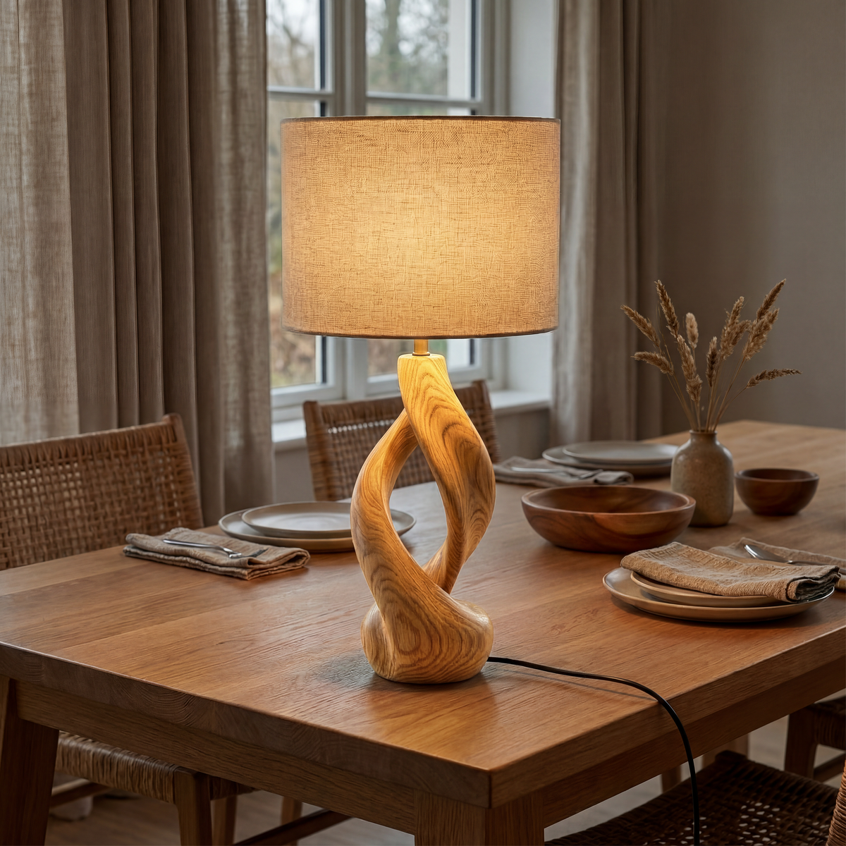 Boho Accent Table Lamp Bedroom Living Room Corner Space