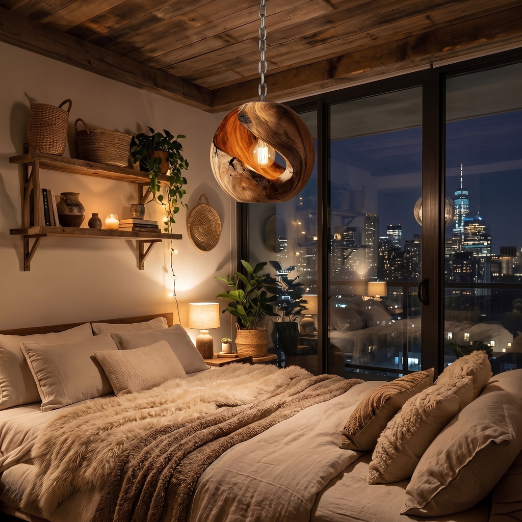 Japandi Accent Lamp Bedroom Nightstand Minimal Living Room Studio