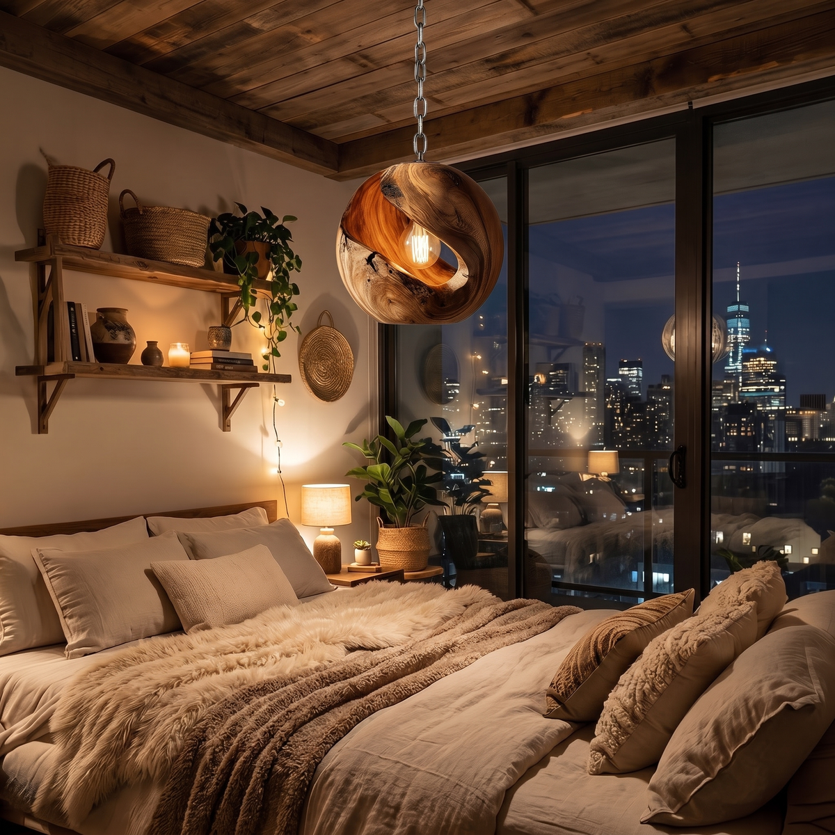 Japandi Accent Lamp Bedroom Nightstand Minimal Living Room Studio