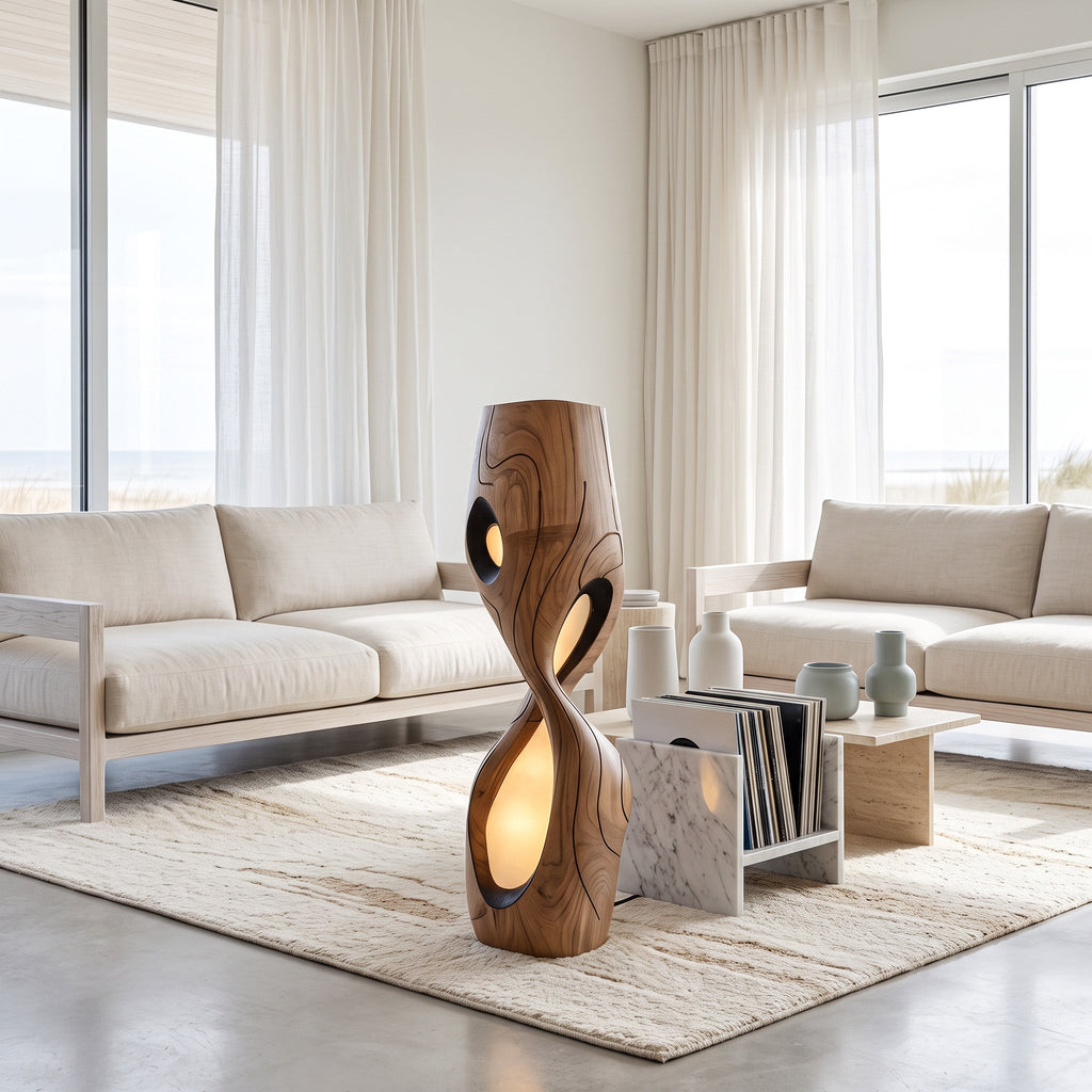 Modern Sculptural Floor Lamp For Living Room Or Bedroom