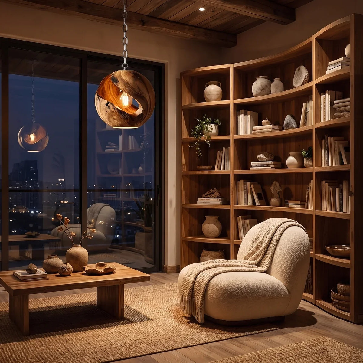 Japandi Accent Lamp Bedroom Nightstand Minimal Living Room Studio